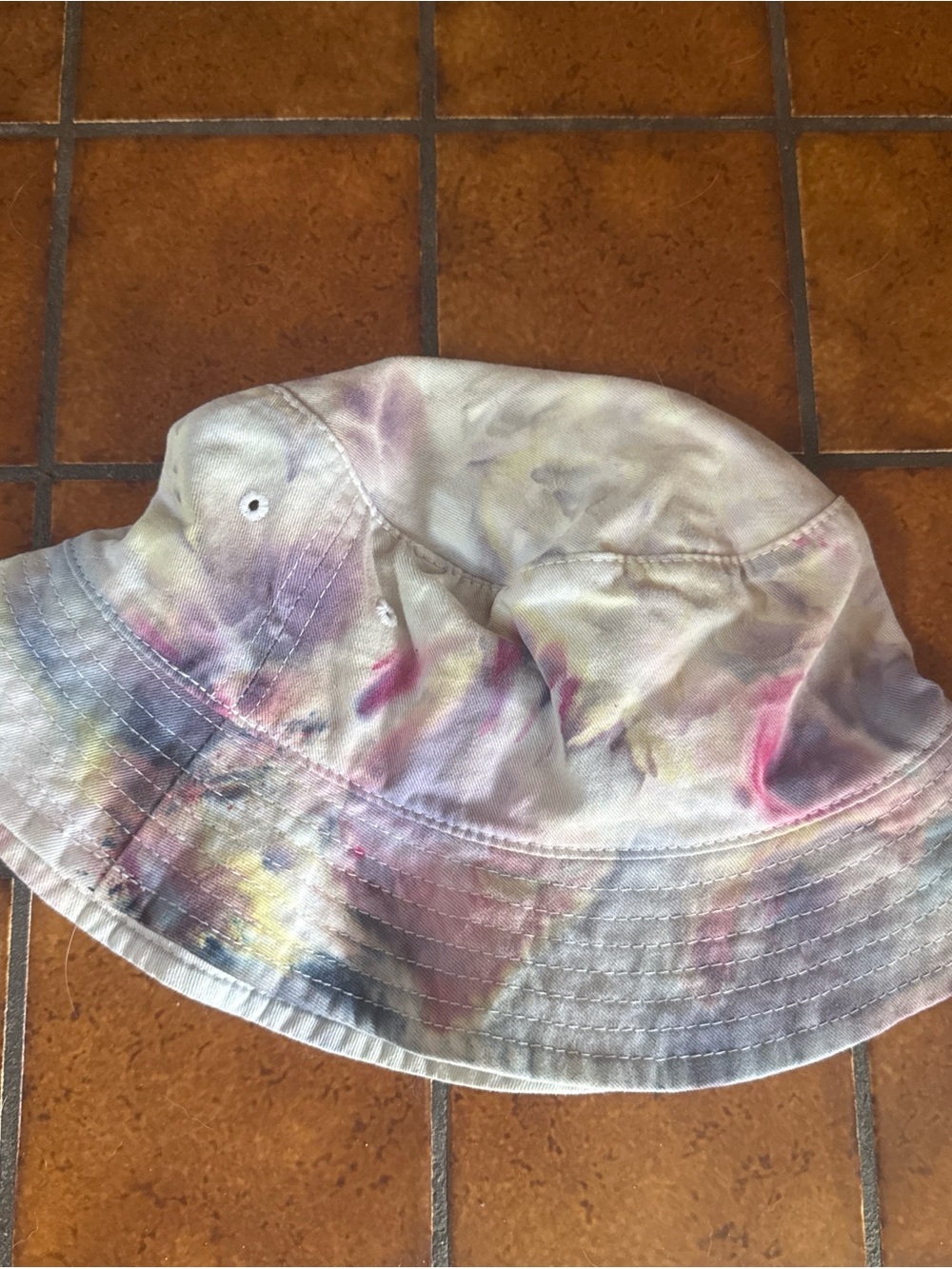 Free People Pastel Tie-Dye Bucket Hat in Pink, Lavender & Yellow